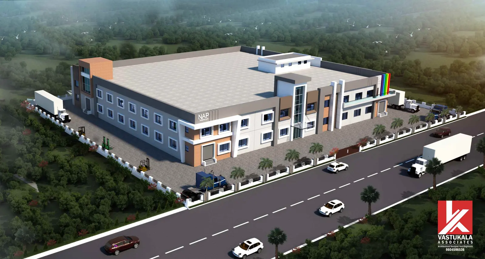 Design visualization of an industrial development at Howrah, Kolkata